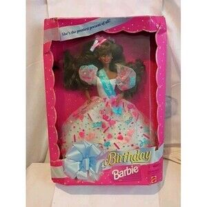 Mattel Birthday Barbie 11.5" African American New in Box ~ Box Has Wear And Tear